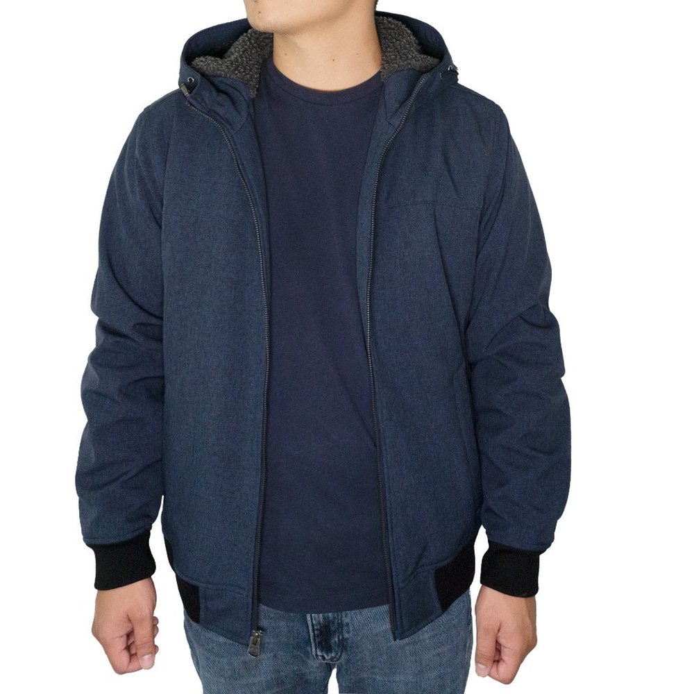 Men's Levi's Fleece-Lined Hooded Denim Blue Jacket